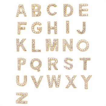 Pico - Alphabet Kristall-Anhänger in vergoldete silber 